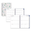 Lindley Weekly/Monthly Planner, Lindley Floral Artwork, 8 x 5, White/Blue/Green Cover, 12-Month (Jan To Dec): 2026