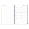 Lindley Weekly/Monthly Planner, Lindley Floral Artwork, 8 x 5, White/Blue/Green Cover, 12-Month (Jan To Dec): 2026