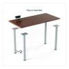Essentials Writing Table-Desk With Integrated Power Management, 47.5" X 23.7" X 28.8", Espresso/Aluminum