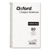 One-Subject Notebook, Narrow Rule, Gray Cover, (80) 8 x 5 Sheets