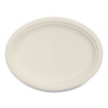 Compostable Molded Fiber Dinnerware, Proplanet Seal, Platter, 10" Diameter, Natural, 500/Carton
