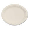 Compostable Molded Fiber Dinnerware, Proplanet Seal, Platter, 12" Diameter, Natural, 500/Carton