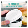 Compostable Plastic Hot Cup Lids, Fits 10 Oz To 16 Oz Hot Cups, Plastic, White, 500/Carton