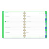 Badge Geo Weekly/Monthly Planner, 8.75 x 7, Green Cover, 13-Month: Jan 2026 To Jan 2027