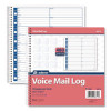 Voice Mail Log Books, One-Part (No Copies), 8.25 x 8.5, 8 Forms/Sheet, 480 Forms Total, 2/Pack