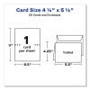 Quarter-Fold Greeting Cards With Matching Envelopes, 80 Lb, 5.5 x 4.25, Matte White, 1 Card/Sheet, 20 Sheets/Pack