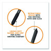 Soft Feel Ballpoint Pen, Retractable, Fine 0.8 Mm, Black Ink, Black Barrel, Dozen