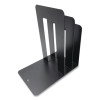Steel Bookend With Sorter, Contemporary Style, Nonskid Base, 5 x 7 x 8, Black