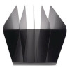 Steel Vertical File Organizer, 4 Sections, Letter Size Files, 11 X 11 X 7.75, Black
