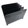 Steel Vertical File Organizer, 4 Sections, Letter Size Files, 11 X 11 X 7.75, Black