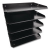 Steel Horizontal File Organizer, 5 Sections, Letter Size Files, 8.75 X 12 X 12, Black