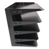Steel Horizontal File Organizer, 5 Sections, Letter Size Files, 8.75 X 12 X 12, Black