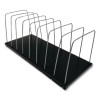 Steel Wire Vertical File Organizer, 8 Sections, Letter Size Files, 18.25 X 8 X 7.5, Black/Metal Gray