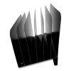 Steel Vertical File Organizer, Inclined, 6 Sections, Letter Size Files, 8 X 11 X 10.25, Black
