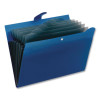 Seven-Pocket Expanding File, 1" Expansion, 7 Sections, Snap Closure, 1/7-Cut Tabs, Letter Size, Blue