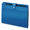 Seven-Pocket Expanding File, 1" Expansion, 7 Sections, Snap Closure, 1/7-Cut Tabs, Letter Size, Blue