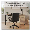 Essentials Single-Pedestal Writing Desk With Integrated Power Management, 59.8" x 29.9" x 29.7", Natural Wood/Black