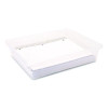 Storage Tray, Flat, 1.69 Gal, 10.65" x 13.17" x 2.96", Translucent, 5/Pack