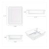 Storage Tray, Flat, 1.69 Gal, 10.65" x 13.17" x 2.96", Translucent, 5/Pack