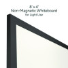 Melamine Dry Erase Board, 96" x 48", White Surface, Black Aluminum Frame