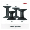 Wiggle Stool, Backless, Supports Up To 250 Lbs, 12" To 18" Seat Height, Black Seat, Black Base