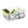 Storage Tray, Deep, 2 Gal, 10.65" x 10.65" x 5.2", Clear, 5/Pack