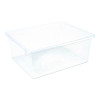 Storage Tray, Deep, 2 Gal, 10.65" x 10.65" x 5.2", Clear, 5/Pack