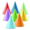Bright Party Hats, Paper, 4.3 x 6, Assorted Bright Colors, 24/Pack, 2 Packs/Box