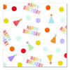 Bright Birthday Confetti, Circles, Happy Birthday, Hats Shaped, 1 x 2, Assorted Colors, 3/Pack, 2 Packs/Box