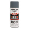 Industrial Choice 1600 System Multi-Purpose Enamel Spray Paint, Gloss Universal Gray, 12 Oz Aerosol Can, 6/Carton