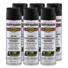 Professional Spray Paint, Flat Black, 15 Oz Aerosol Can, 6/Carton
