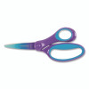 Big Kid Ombre Scissors, Pointed Tip, 7.5" Long, 3.5" Cut Length, Straight Purple/Turquoise Handle