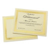 Certificates, 8.5 x 11, Ivory With Gold Border, 15/Pack