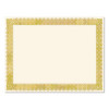 Certificates, 8.5 x 11, Ivory With Gold Border, 15/Pack