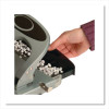 45-Sheet Deluxe Desktop 3-Hole Punch, 0.25" Holes, Silver/Navy