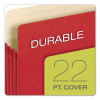 Colored File Pockets, 5.25" Expansion, Letter Size, Red