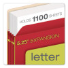 Colored File Pockets, 5.25" Expansion, Letter Size, Red