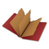 Pressboard End Tab Classification Folders, Straight Tab, Expands 3.5", 3 Dividers, 8 Fasteners, Letter Size, Red, 50/Box