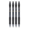 G2 Premium Gel Pen, Retractable, Fine 0.7 Mm, Black Ink, Smoke/Black Barrel, 4/Pack