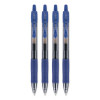 G2 Premium Gel Pen, Retractable, Fine 0.7 Mm, Blue Ink, Smoke/Blue Barrel, 4/Pack