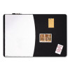 Designer Tack And Write Combination Dry-Erase Whiteboard/Bulletin Board, 35 x 23.5, Black/White Surface, Black Plastic Frame