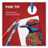 Fine Tip Permanent Markers, Fine Tip, Assorted Colors, 8/Pack