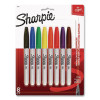 Fine Tip Permanent Markers, Fine Tip, Assorted Colors, 8/Pack