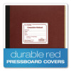 Computation Notebook, Quadrille Rule (4 Sq/In), Red Cover, (75) 11.75 x 9.5 Sheets