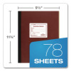 Computation Notebook, Quadrille Rule (4 Sq/In), Red Cover, (75) 11.75 x 9.5 Sheets