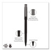 Rollerball Pen, Stick, Micro 0.5 Mm, Black Ink, Black Barrel
