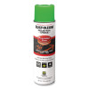 Industrial Choice M1600 System Solvent-Based Precision Line Marking Paint, Flat Fluorescent Green, 17 Oz Aerosol Can, 12/Ct
