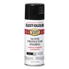 Stops Rust Spray Paint, Gloss Black, 12 Oz Aerosol Can, 6/Carton