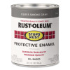 Stops Rust Brush-On Protective Enamel Paint, Gloss Smoke Gray, 1 Qt Can, 2/Carton