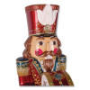 Animated Nutcracker, Ac Powered, Blue/Green/Red/Yellow Led Lights, 22.25" x 18" x 58.5", Red